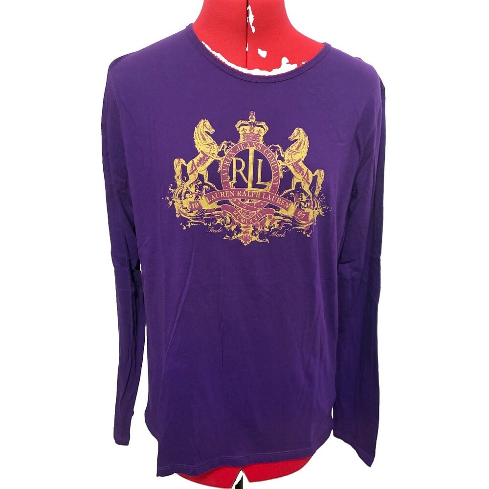 Lauren Ralph Lauren Jeans Company Purple Long Sleeve Shirt Size Large